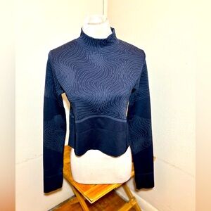 Zella Mock Neck Crop Long Sleeve Workout Top